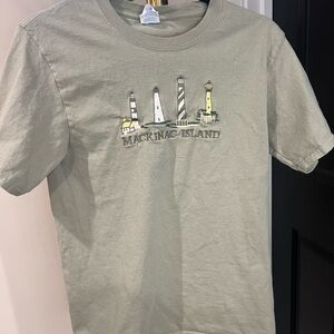 Vintage Embroidered Mackinac Island Graphic T-Shirt